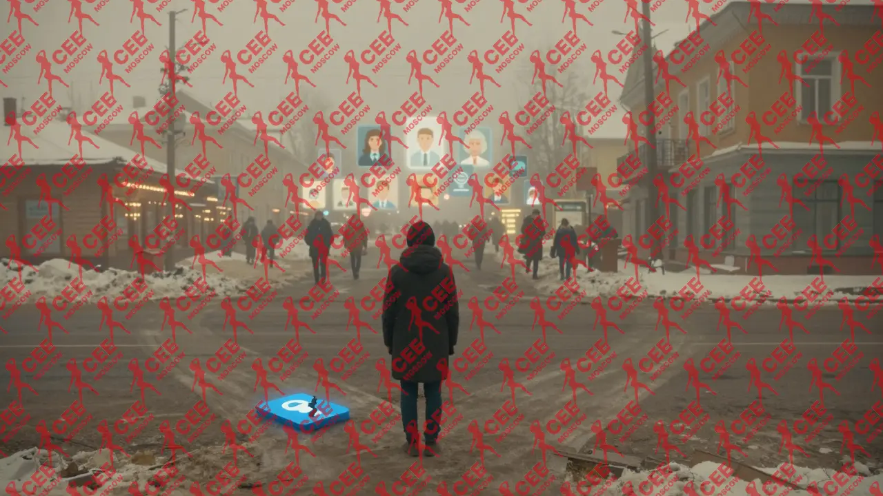 Человек на перекрестке: одна дорога — к живой цифровой сети, другая — к пустоте.