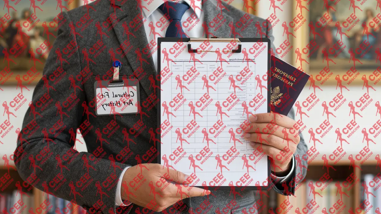 Профессионал проверяет чек-лист сопровождающего: паспорт, медицинская справка, знание языков.