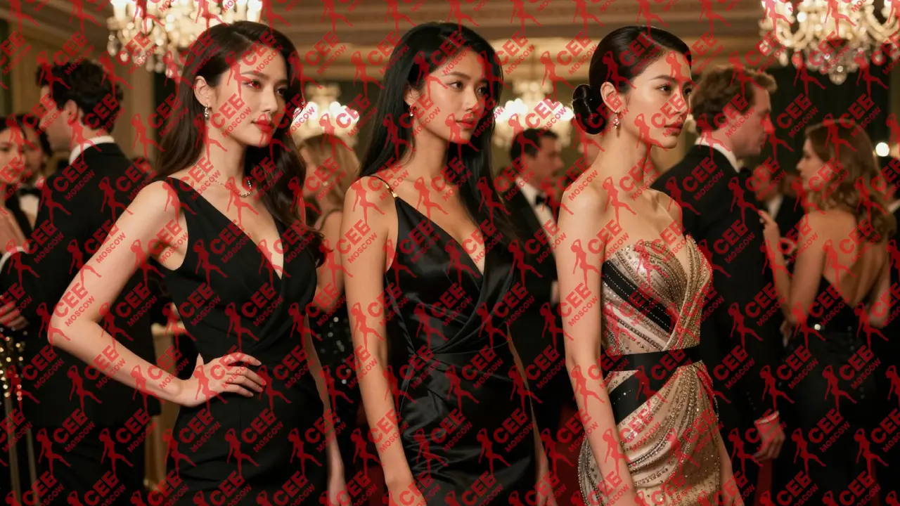 Три девушки в разных стилях стоят на вечеринке, каждый представляет уникальный профиль.