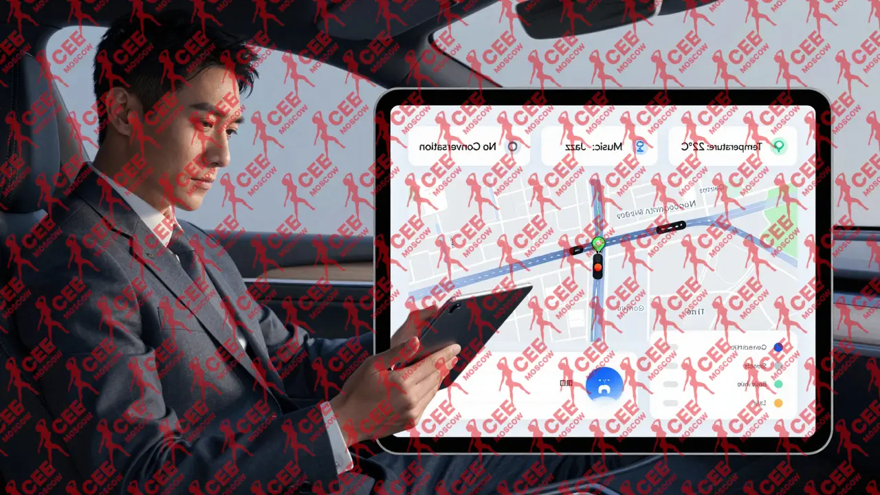 Интерфейс приложения с персональными предпочтениями клиента и маршрутом, избегающим пробок.