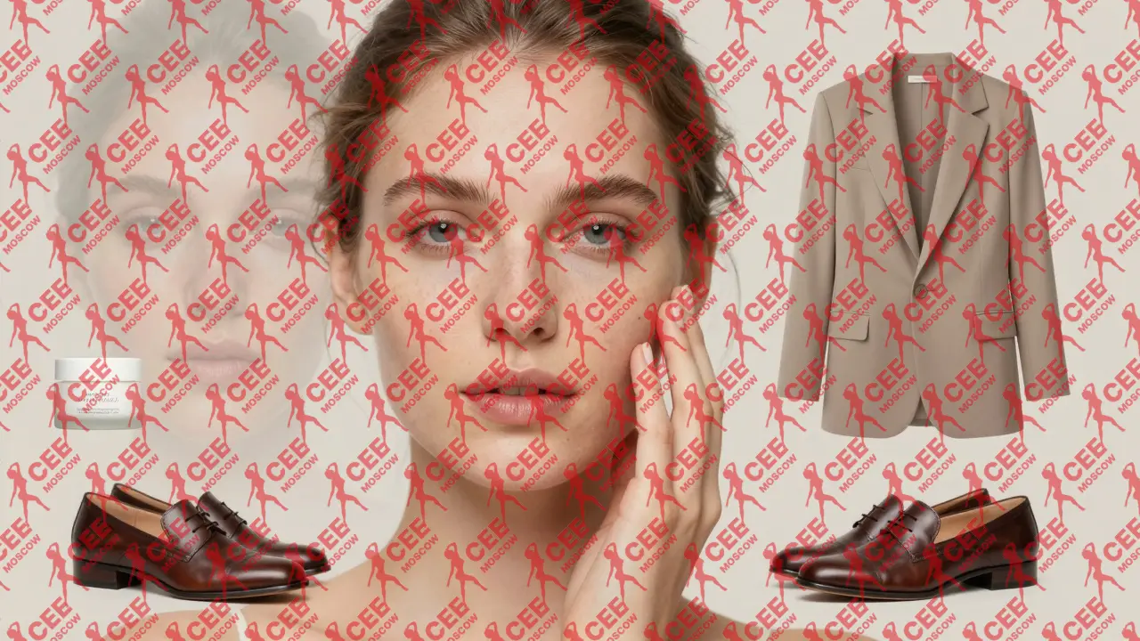 Рука касается щеки с естественными чертами лица, символизируя, что истинная красота &mdash; в искренности, а не в идеале.